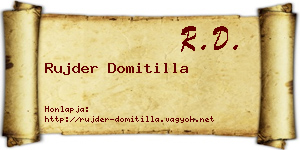 Rujder Domitilla névjegykártya